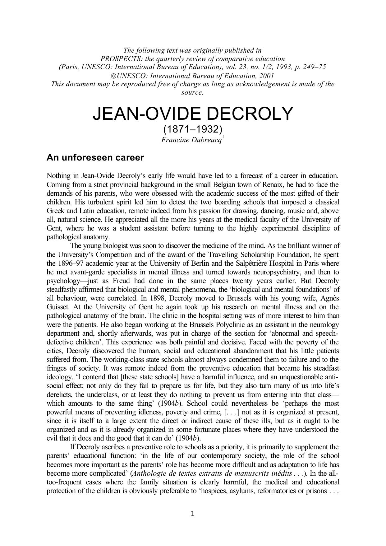Jean- Ovide Decroly